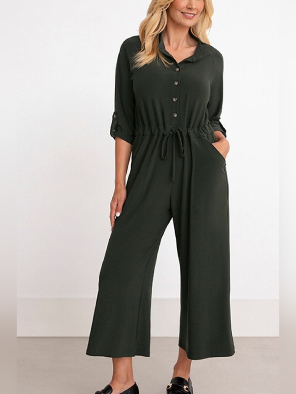 Sympli Safari Jumpsuit, Elbow Sleeve Womens Size 14 Large XL